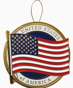 Die Cast Ornament - US Flag